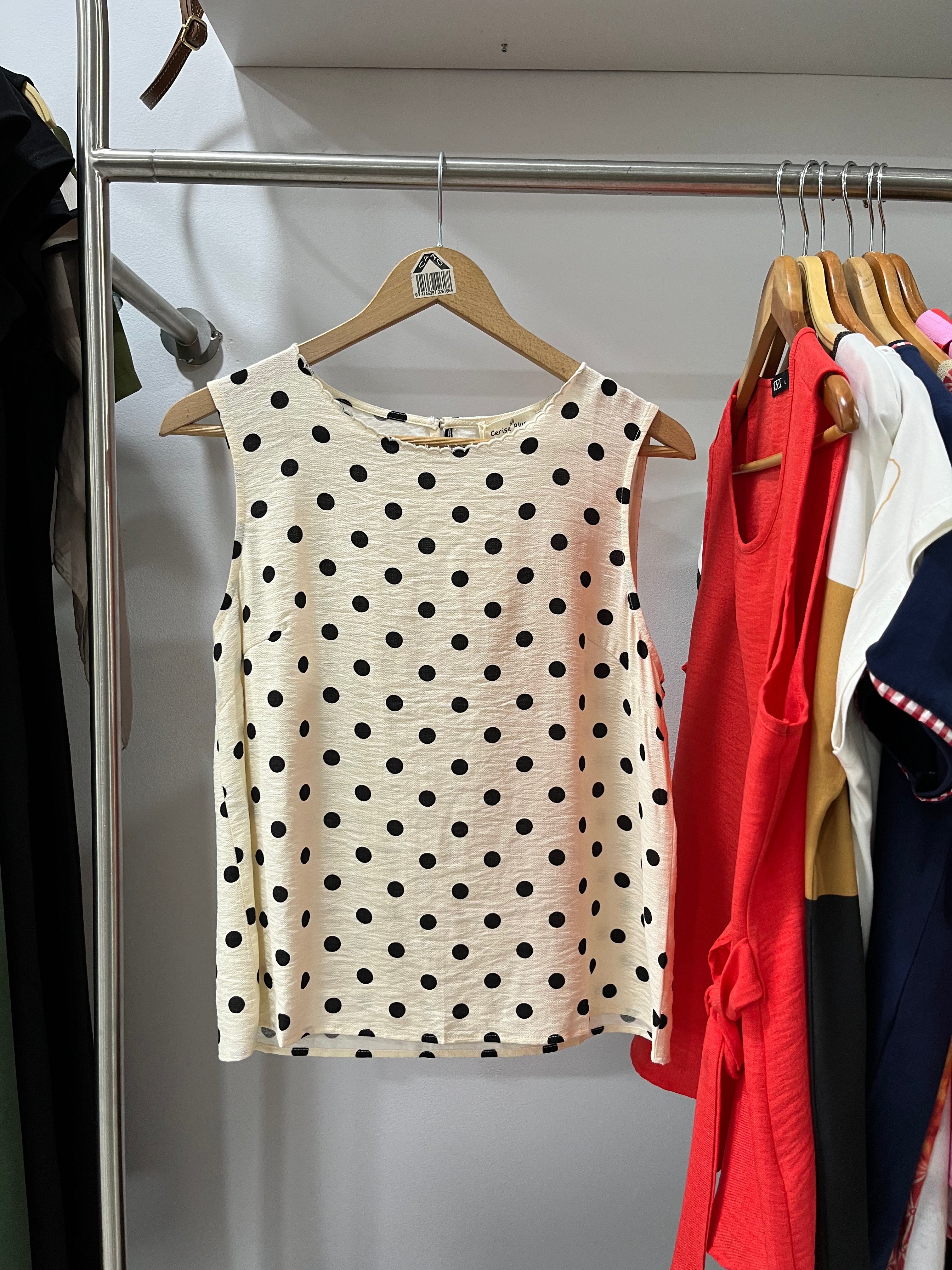Blusa de tirantes Lunares