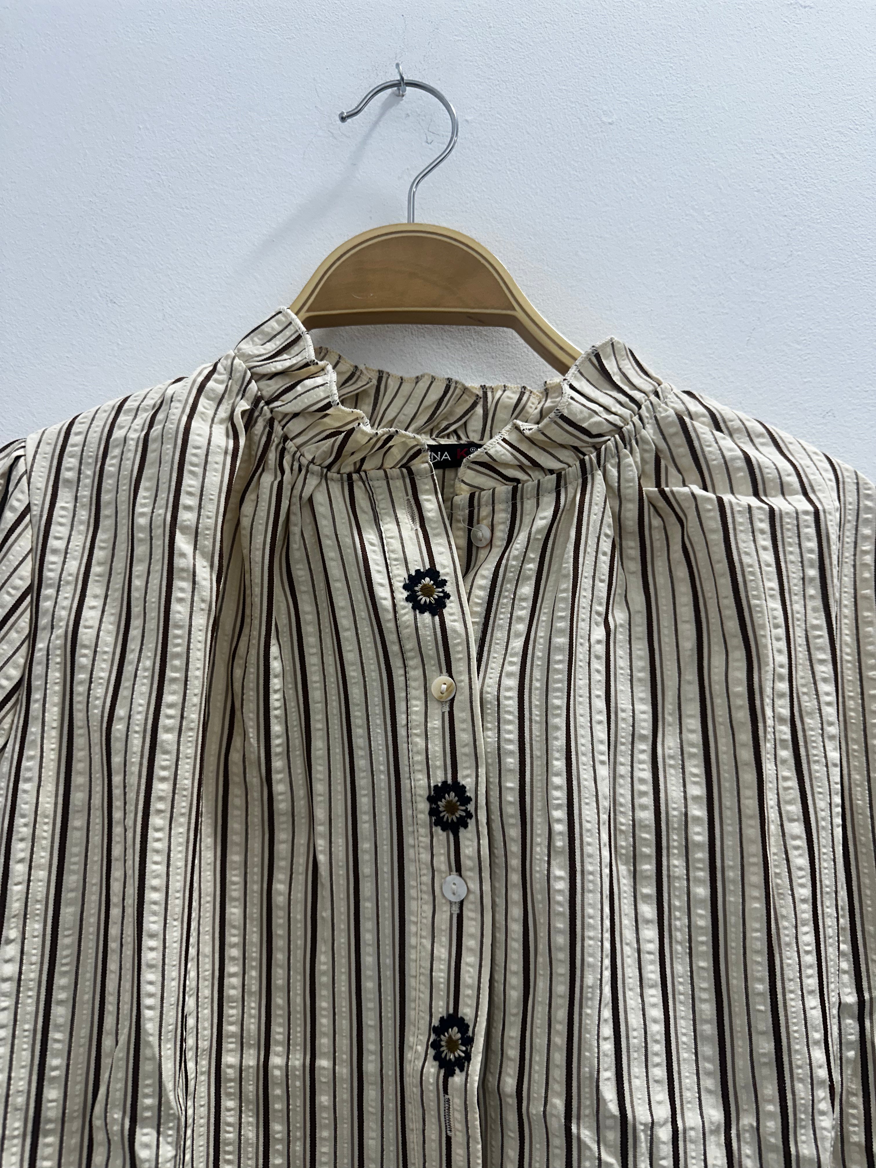 Blusa de Rayas en tonos marones