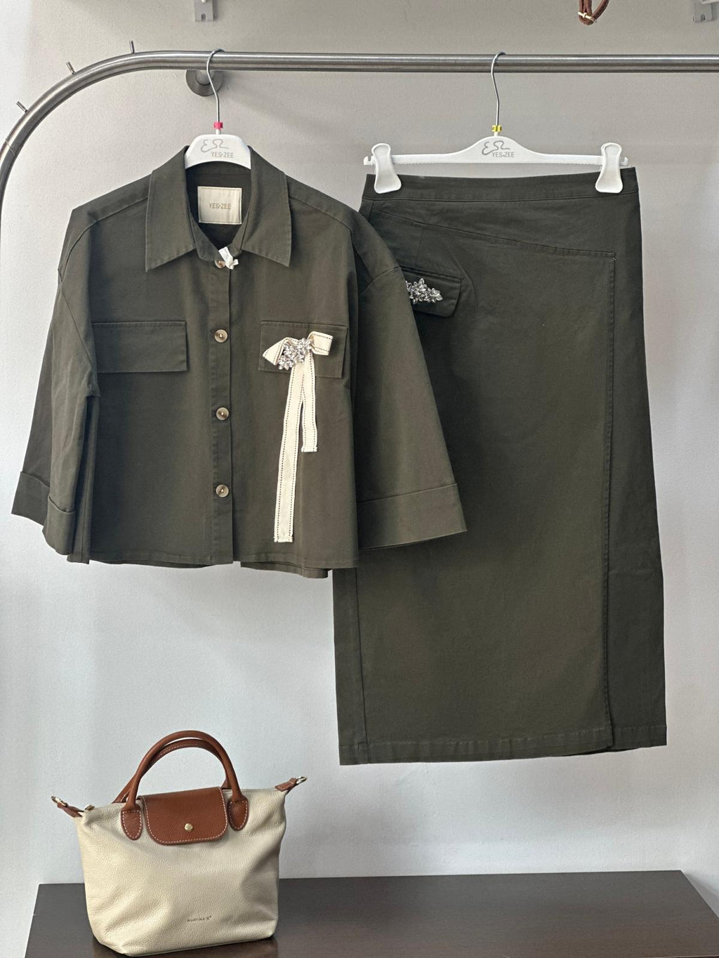 Chaqueta corta con manga francesa
